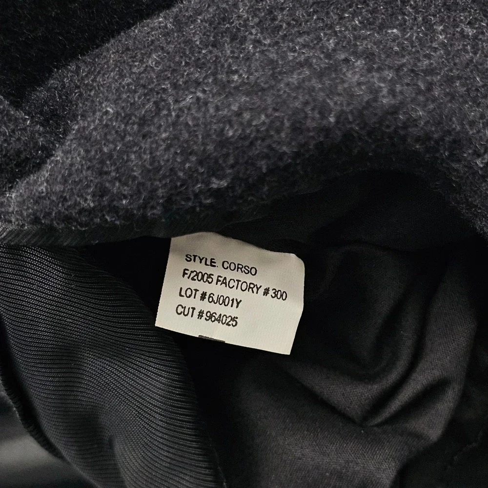Ralph Lauren Corso Overcoat Mens Large Charcoal Grey Wool Blend Academia Classic